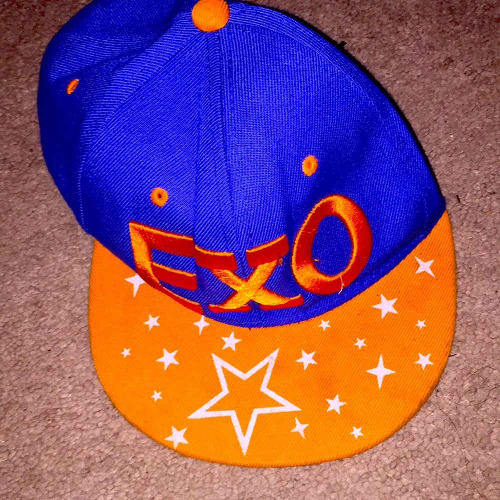 Blue,orange and white SnapBack exo adjustable hat